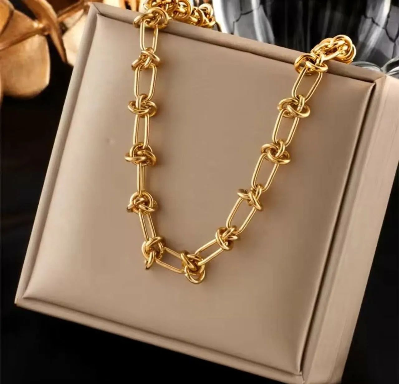 Conjunto gargantilha e pulseira em aço inoxidável  - Foto 3