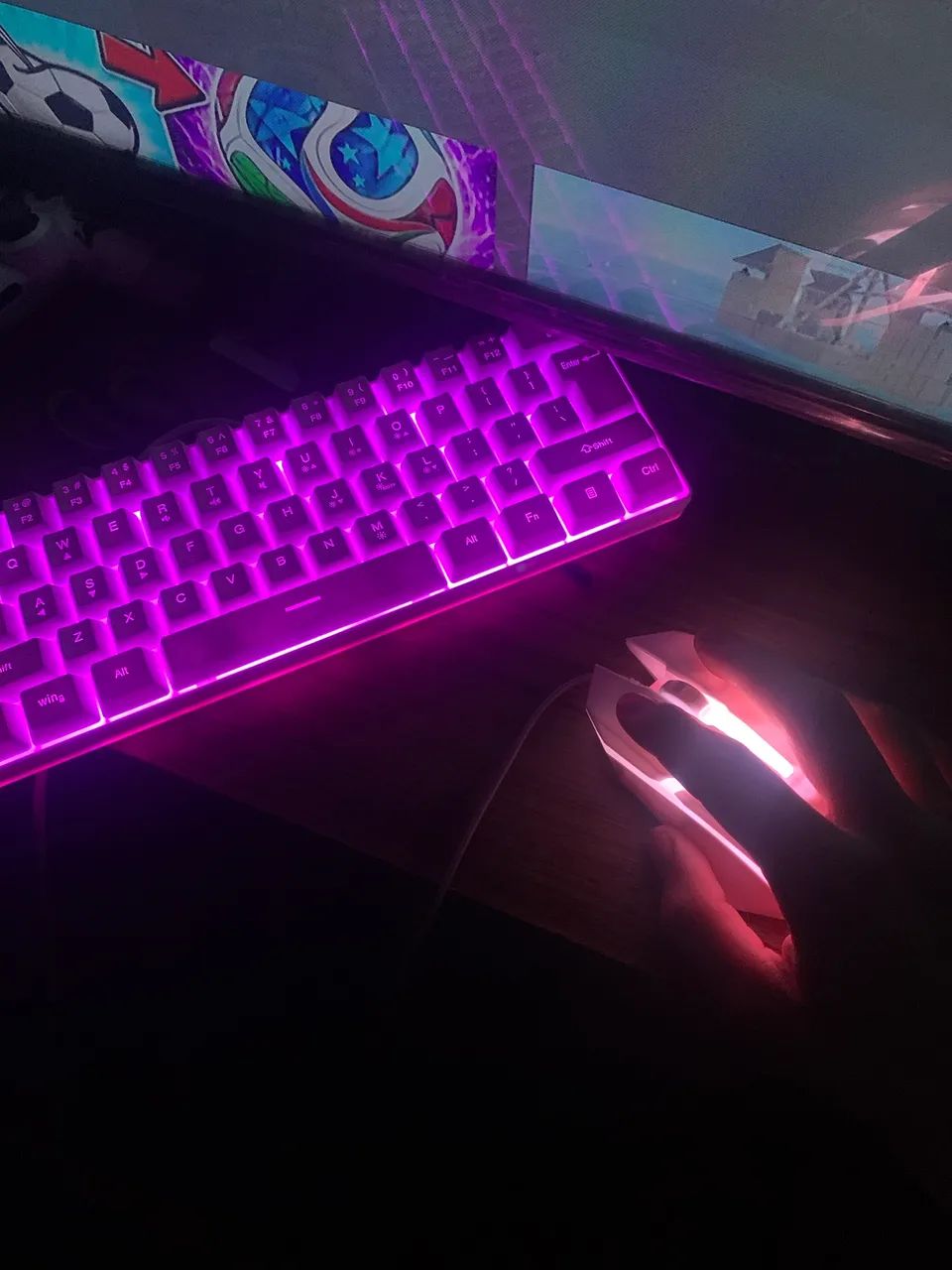 Mouse branco RGB - Foto 4