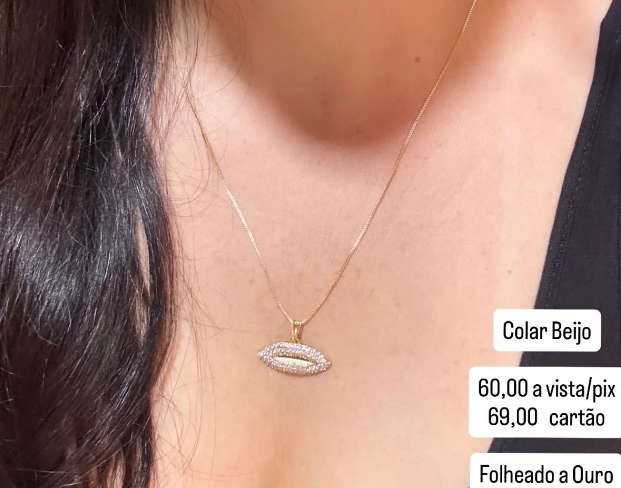Colar Feminino - Folheado a Ouro - Foto 3
