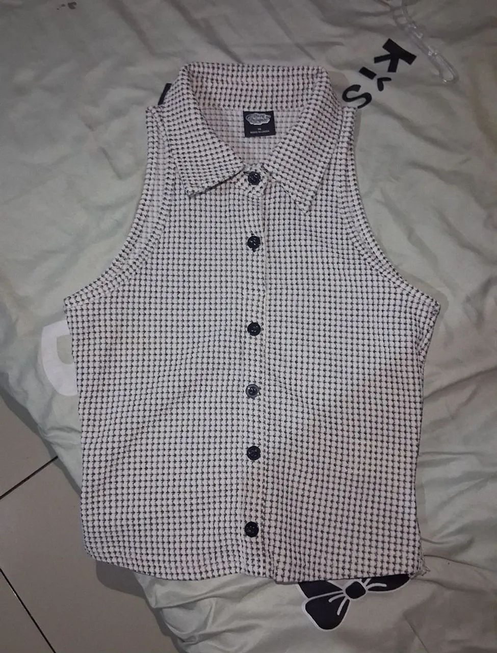 Blusa regata xadrez 