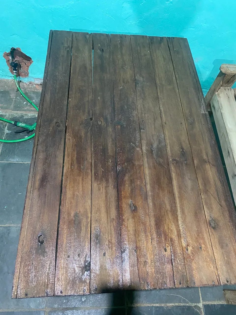 Mesa e bancos de Palet  - Foto 4