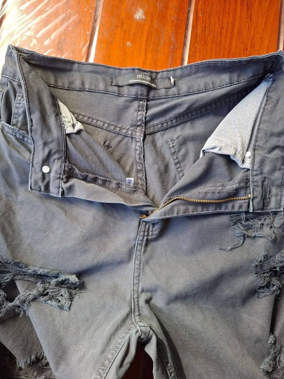 Calça preta destroyed youcom 42 - Foto 4