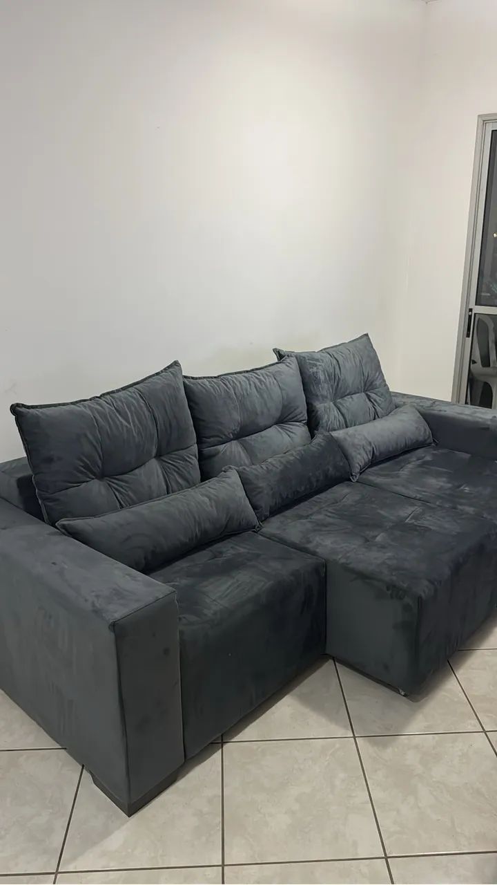 Sofá retrátil 3 lugares direto da fábrica 