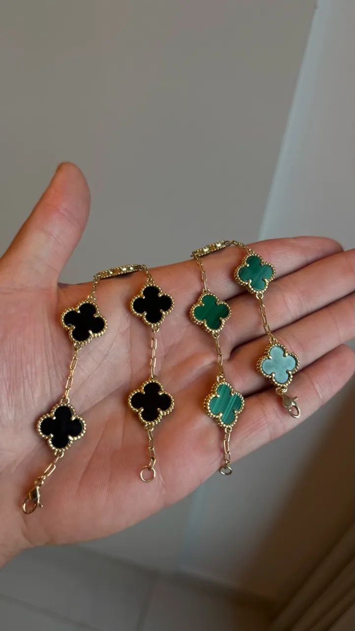 pulseira van cleef de ouro 18k nova sem uso 