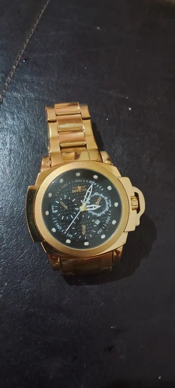 Vendo relógio dourado (invicta) - Foto 3