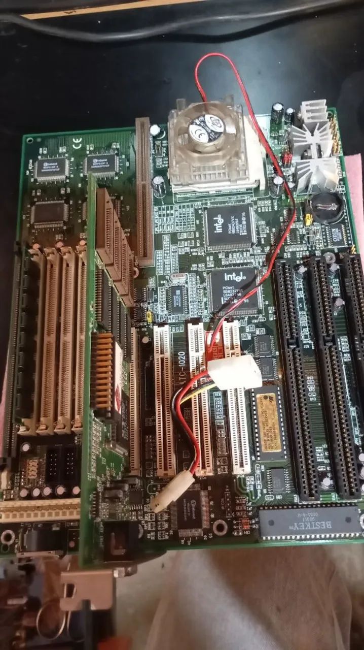 Kit retro, placa mãe ATC-1020 processador Pentium 166  - Foto 5