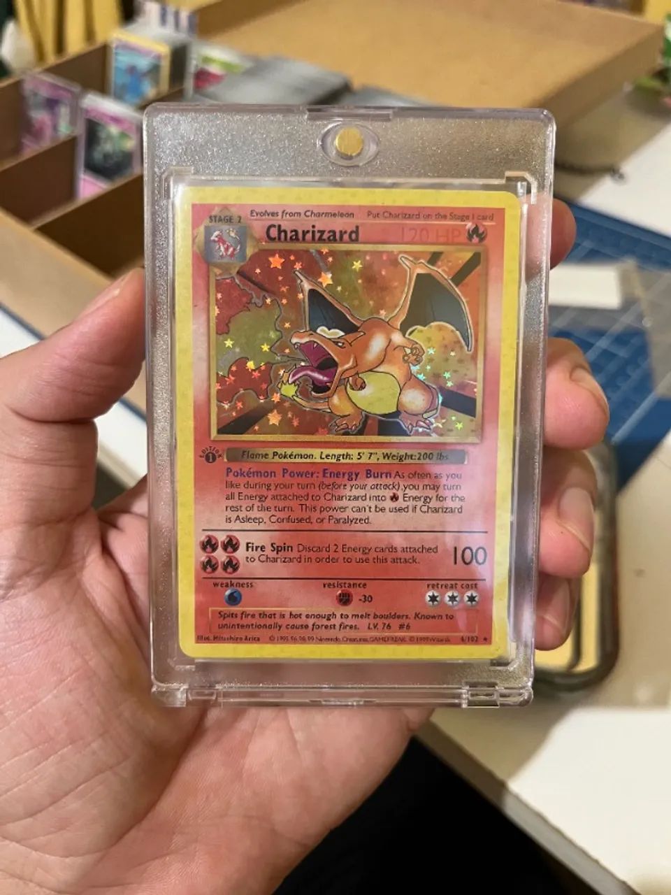 Carta (PROXY/FALSA) Pokémon Charizard 1 Edition