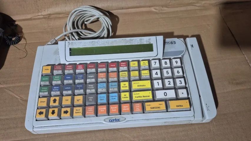 Teclado programável e relegendável Teclado PDV Gertec TEC-E 65