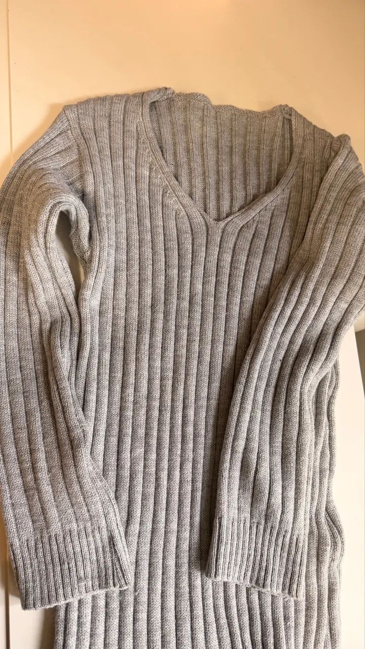 Vestido de lã cinza  - Foto 2
