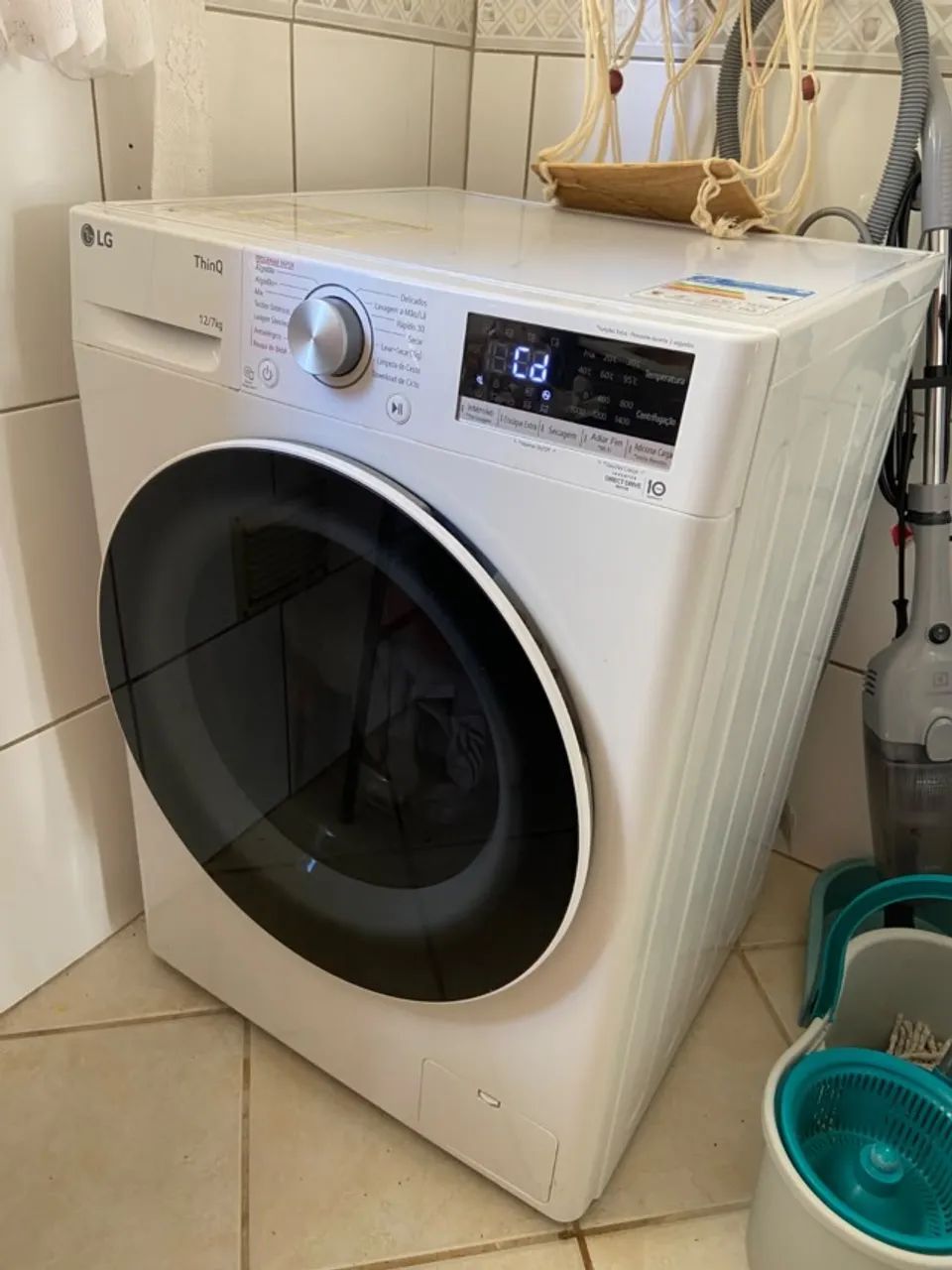 Lava e seca LG Smart VC4 12kg branca, com inteligência artificial - Foto 3