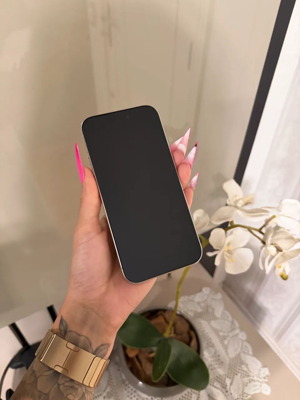 iPhone 15 Pro Titânio Branco IMPECÁVEL  - Foto 5