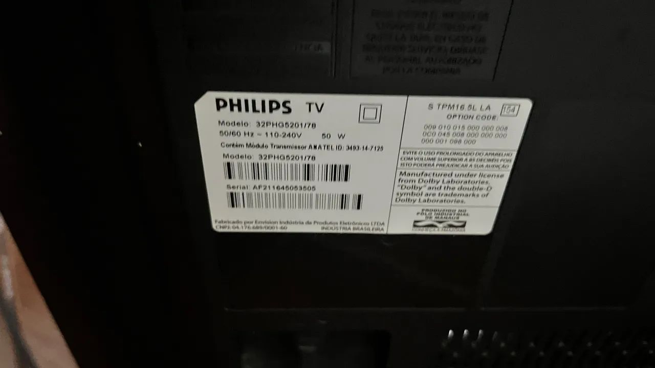 TV Philips 32? funcionando - com mancha na tela - Foto 5