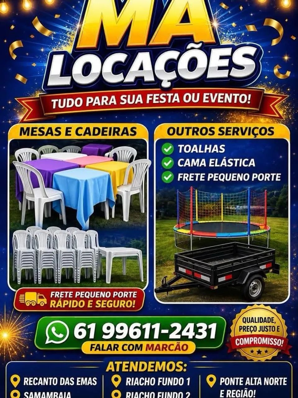 Alugo mesas e cadeiras  - Foto 3