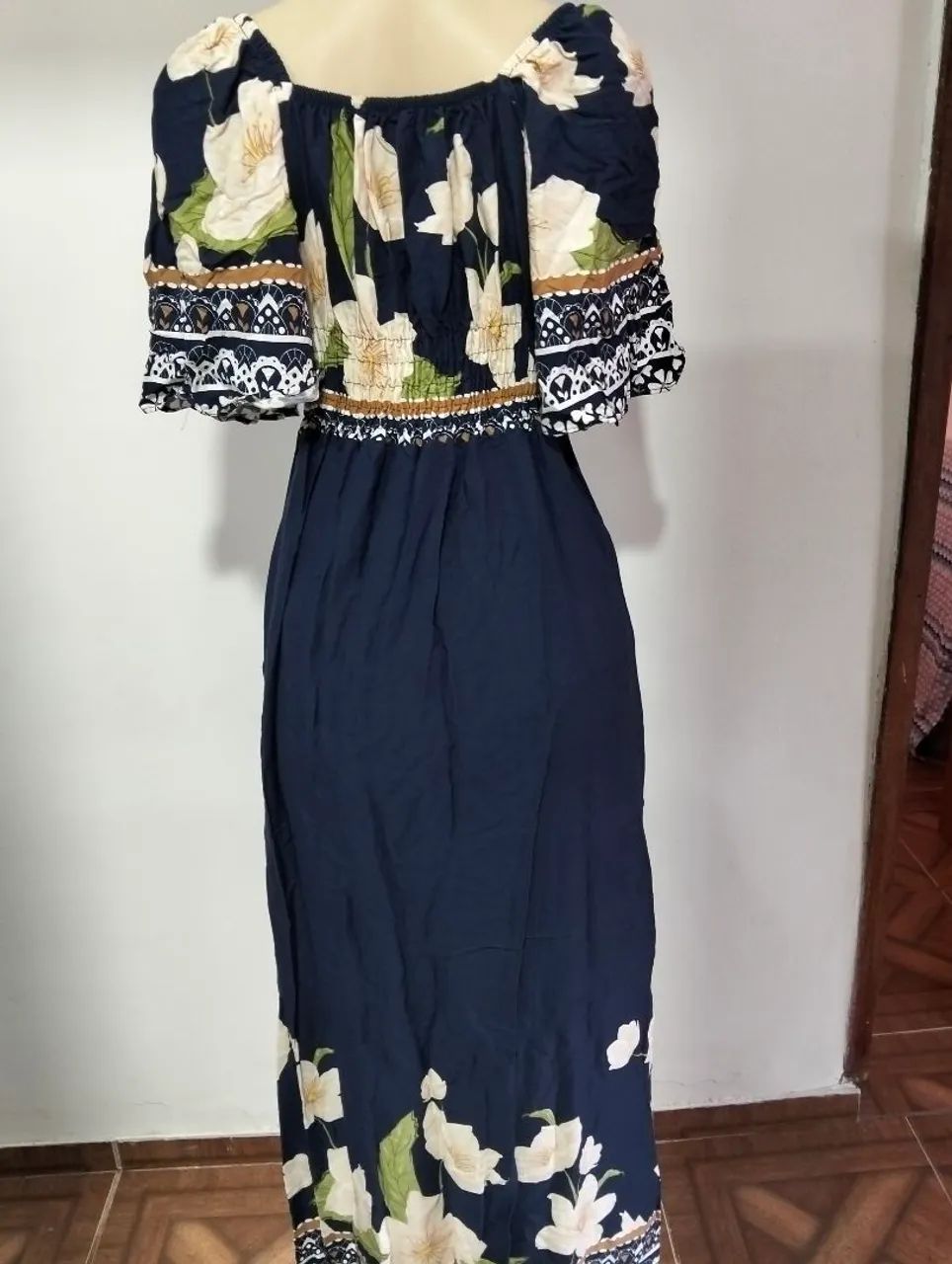 Vestido estampado tamanho M - Foto 3