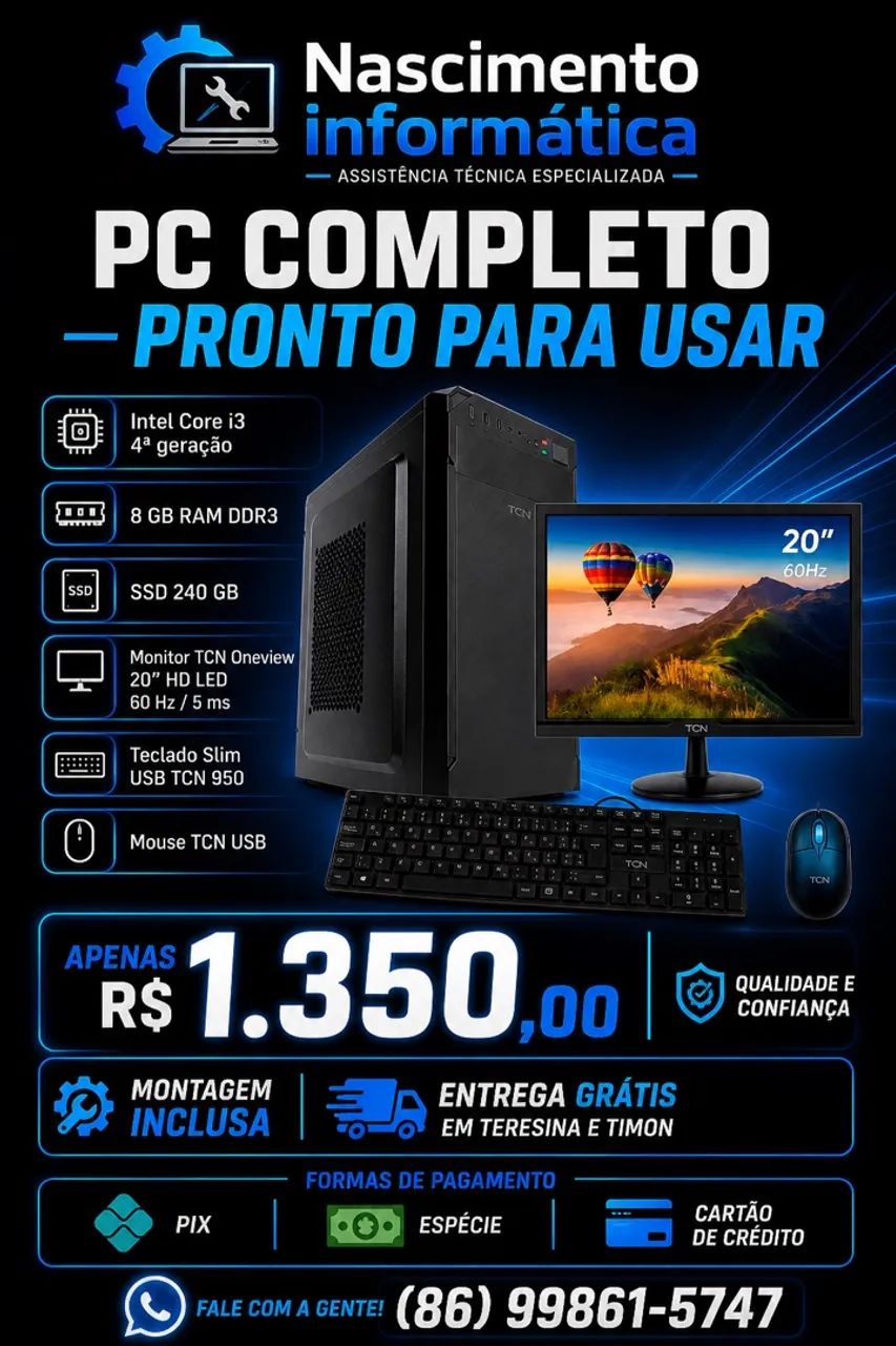 Computador i3 4 geração 