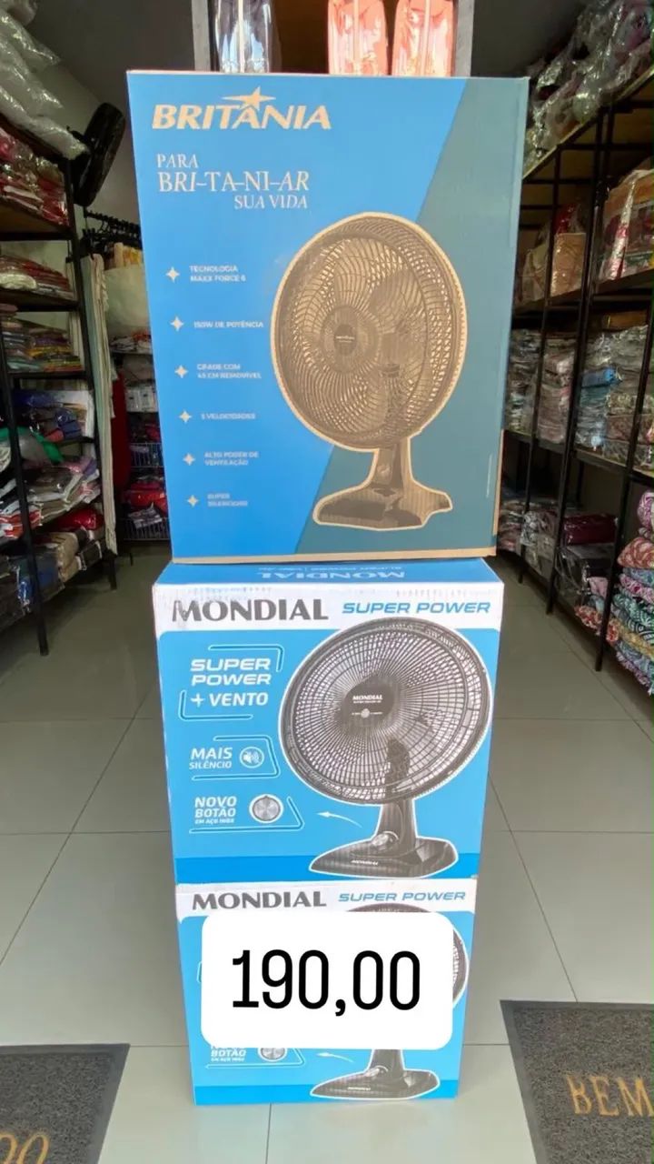 VENTILADOR MONDIAL E BRITÂNIA..