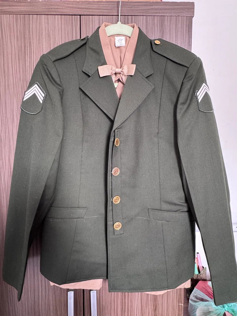 Túnica verde oliva feminina - Uniforme 5º A1