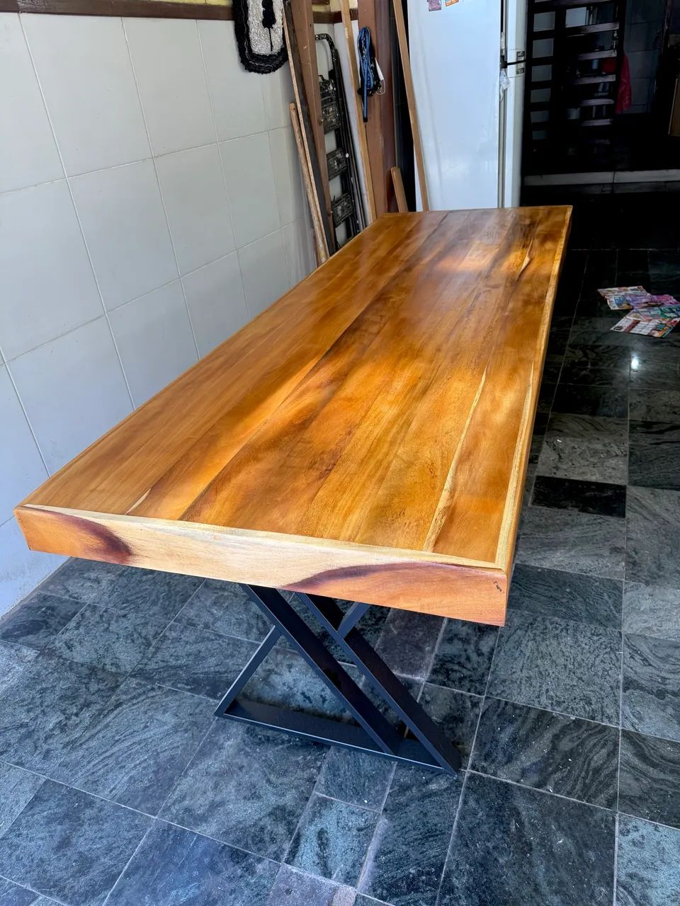 Mesa rustica (SEM AS CADEIRAS) 2.35x0.84 - Foto 3