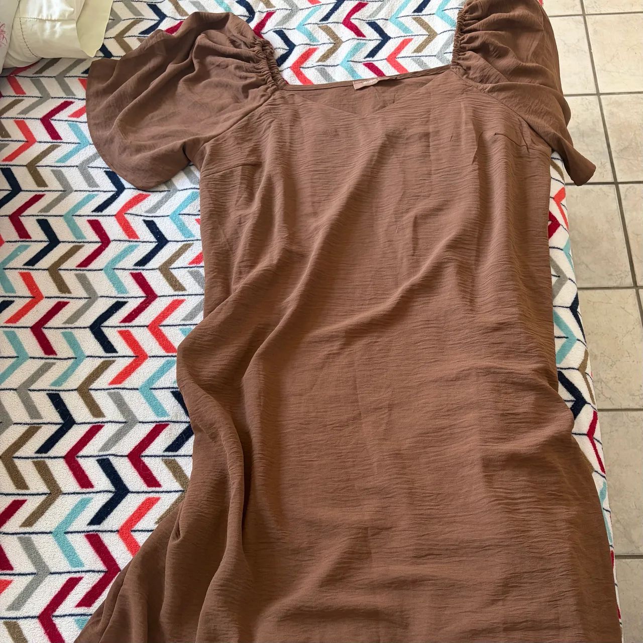 Vestido poliéster marrom  - Foto 2