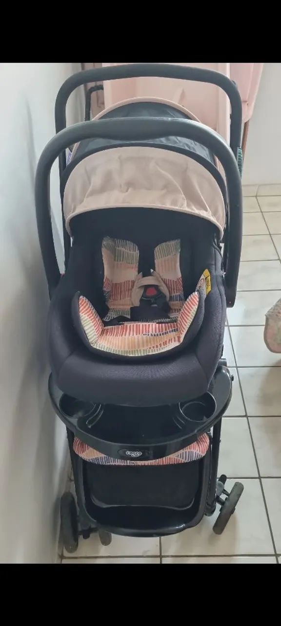 Carrinho e bebê conforto COSCO. Kit completo pouquíssimo utilizado.  - Foto 5