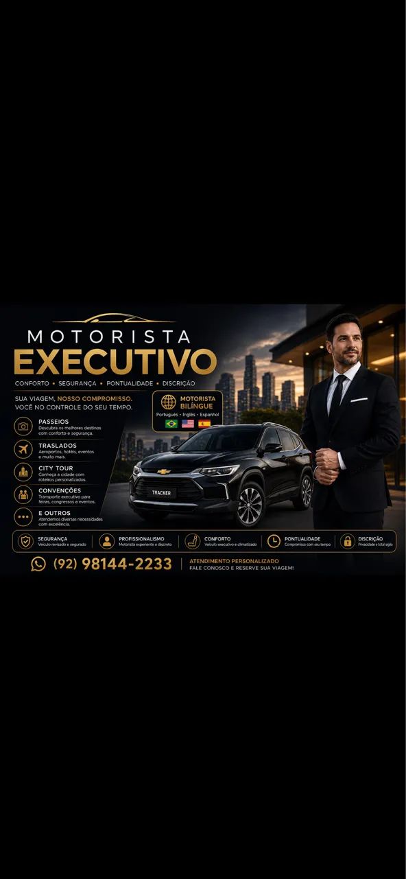 Motorista executivo com carro executivo