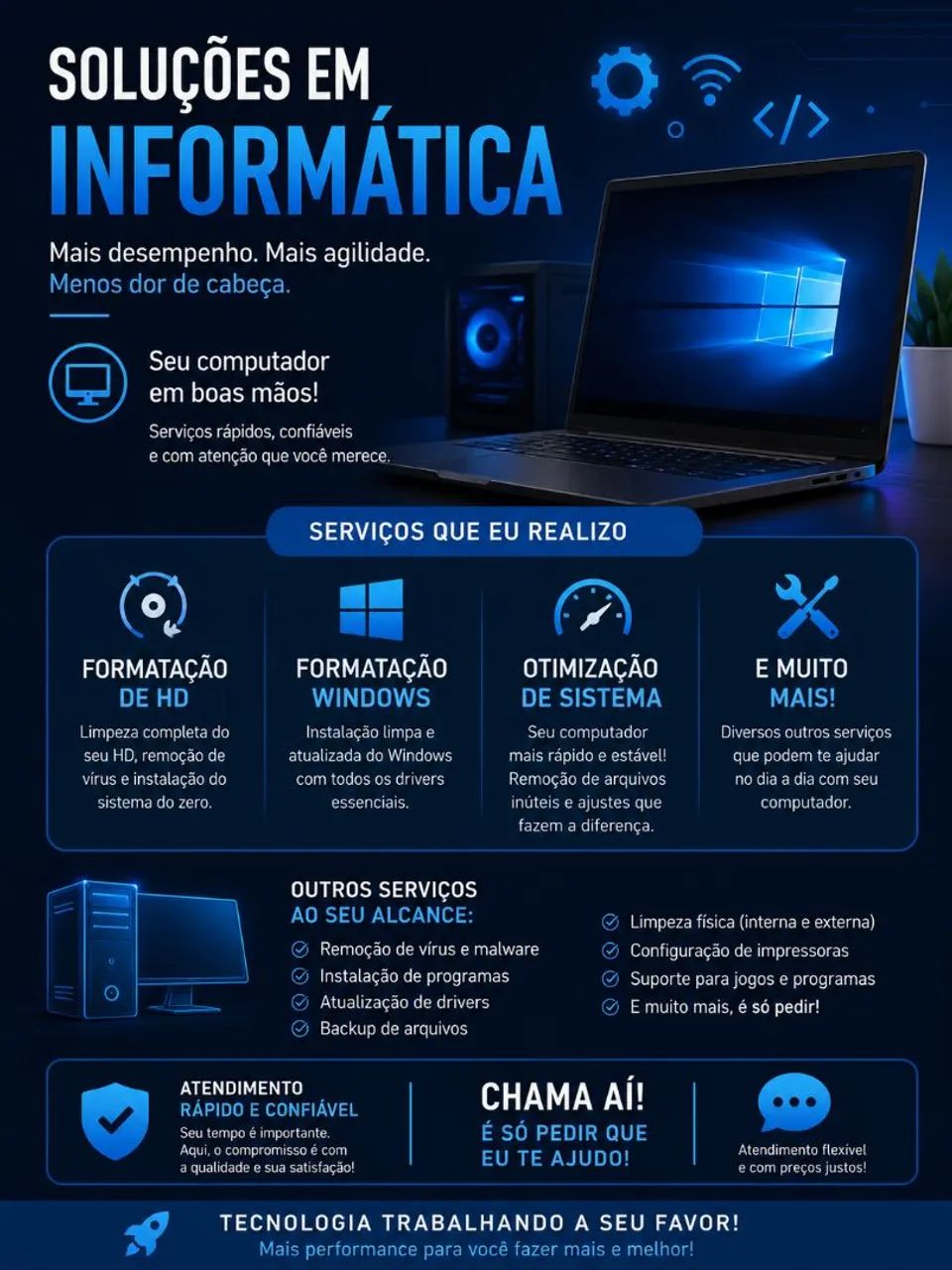 ? SERVIÇOS DE INFORMÁTICA | RÁPIDO ? CONFIÁVEL ? PREÇO JUSTO - Foto 2