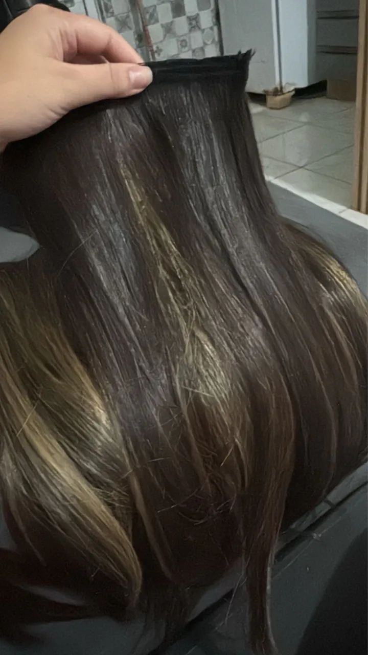 Cabelo humano 100% na tela  - Foto 4