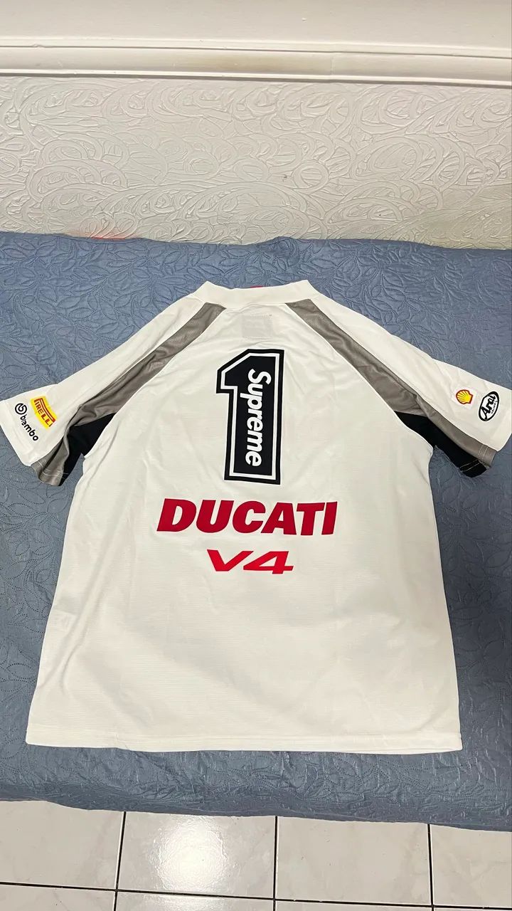 Ducati x Supreme Camiseta Soccer Jersey White - Roupas Esportivas
