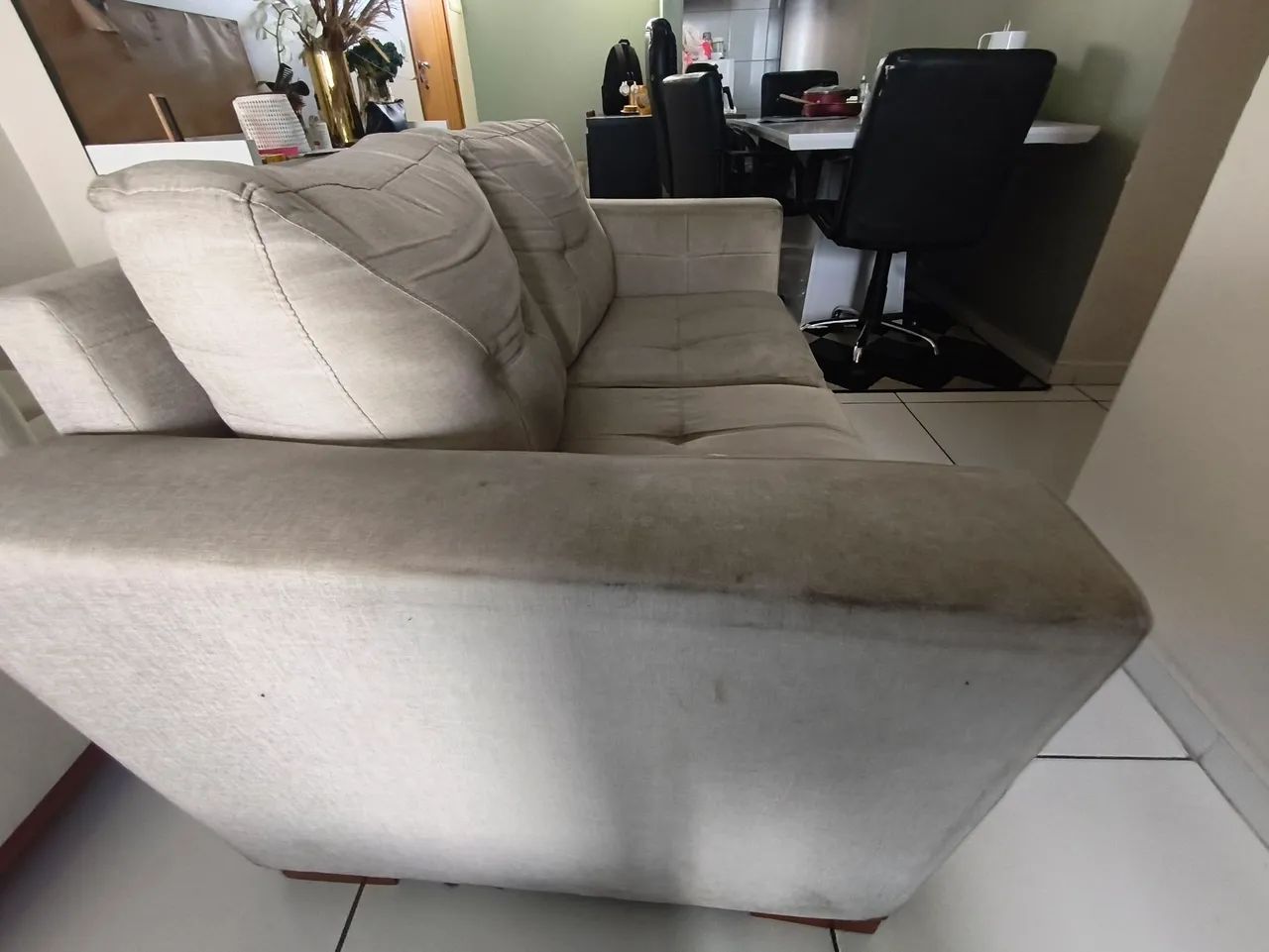 Belo Sofá de Linho 2 lugares  - Foto 4