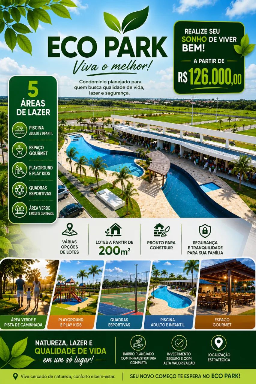 Eco Park - lazer completo - pronto para construir