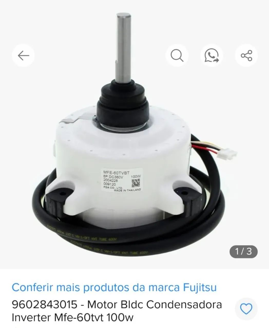 Motor condensadora Fujitsu