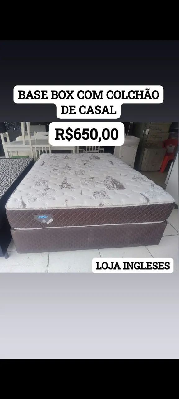 CAMA BOX COM COLCHÃO 