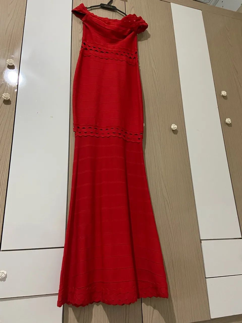 Vestido longo de festa vermelho - Foto 2