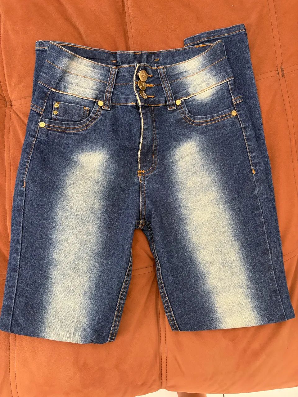 Calça jeans mesclada