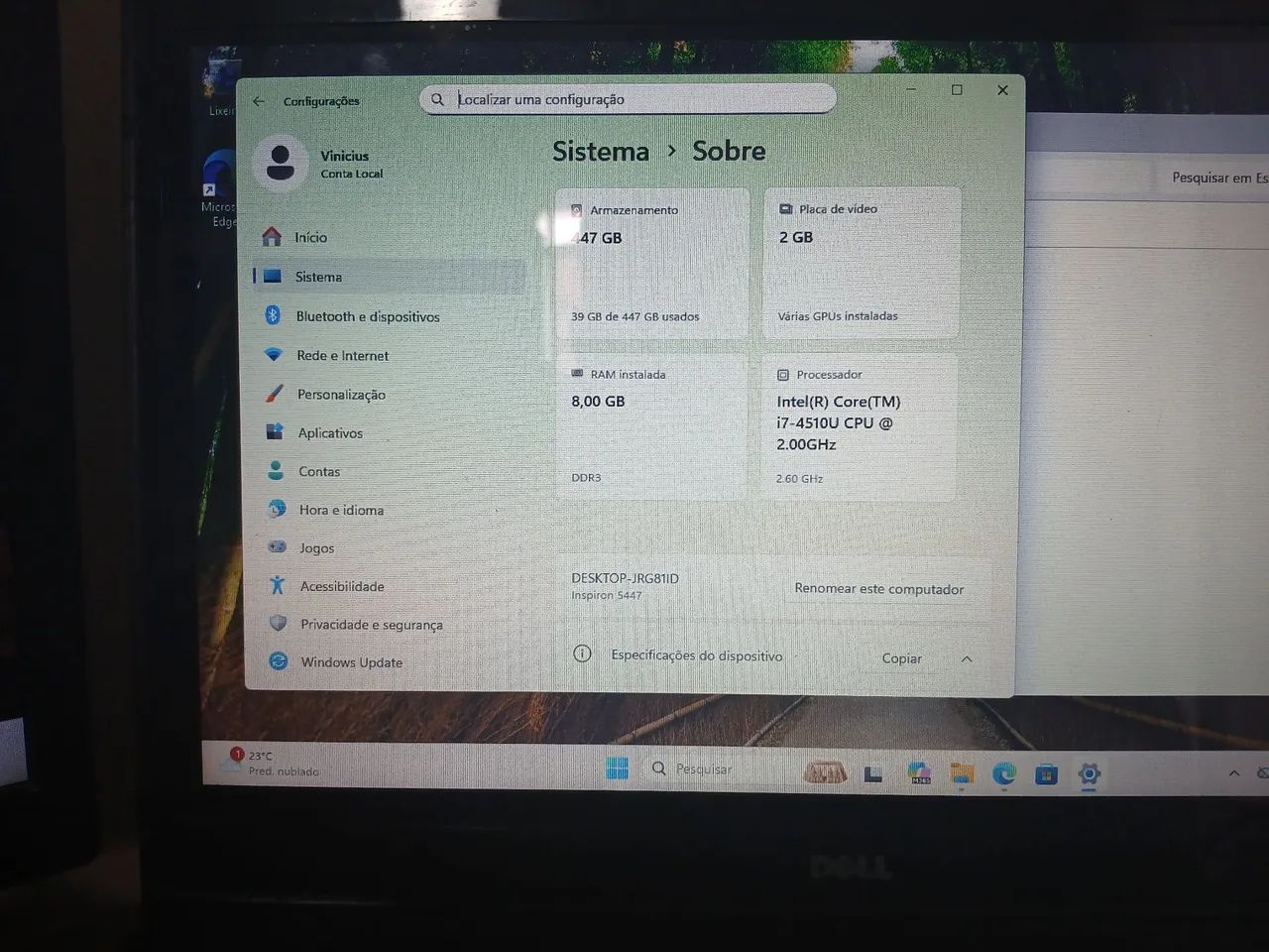 Notebook Dell inspiron 5447 - Foto 4