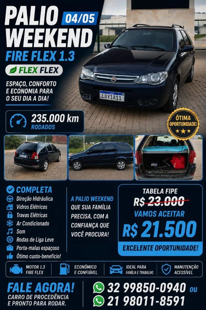 Fiat Palio Weekend ELX 1.3 MPI Flex 8V 4P 2005