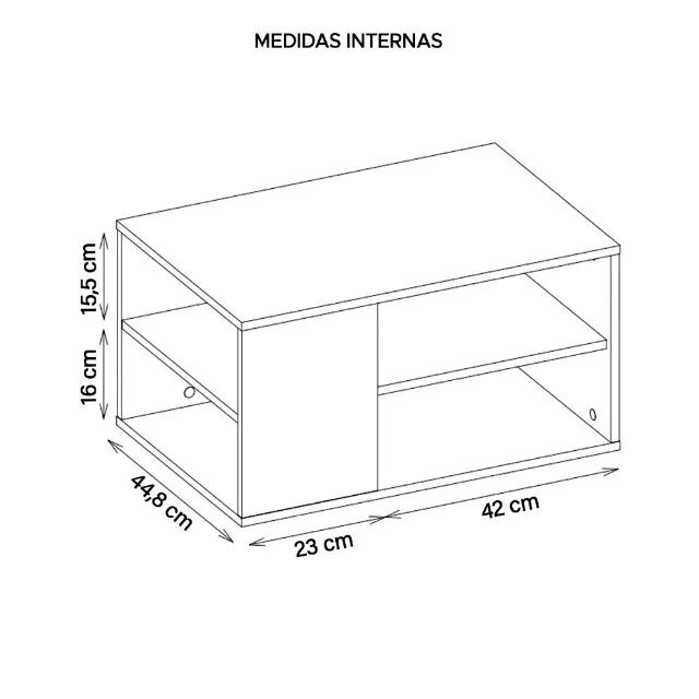 Mesa de centro branca retangular NOVA NA CAIXA  - Foto 2