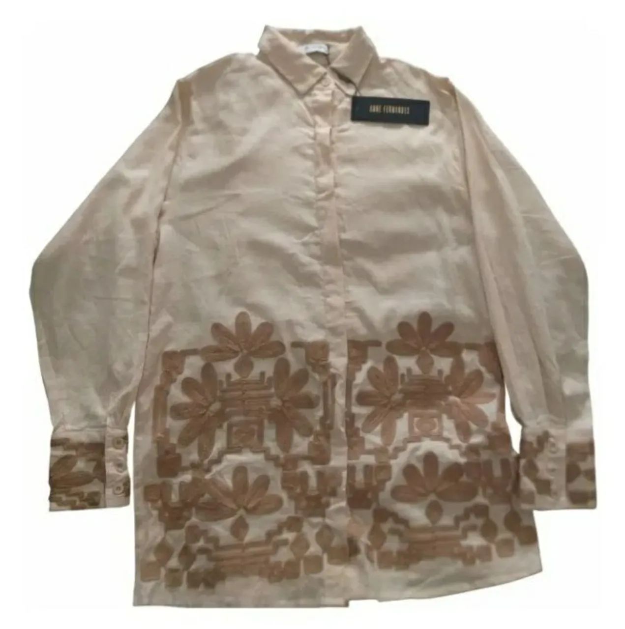 CONJUNTO CAMISA/SHORT/TOP, MARCA ANNE FERNANDES, NOVO! - Foto 2