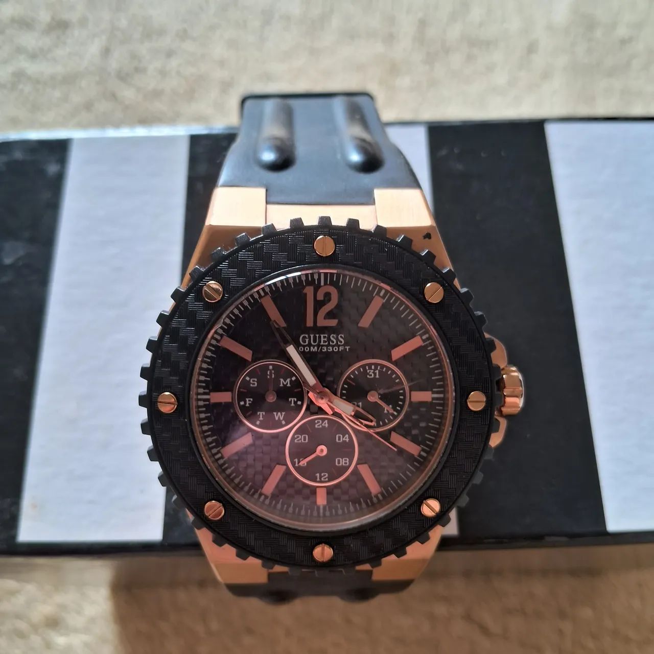 Relógio Guess Estilo Hublot - Foto 4