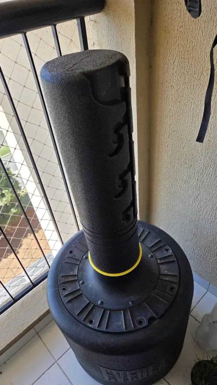 Saco De Boxe Torre Com Base De Chão Powercore Everlast Preto (Usado) - Foto 3