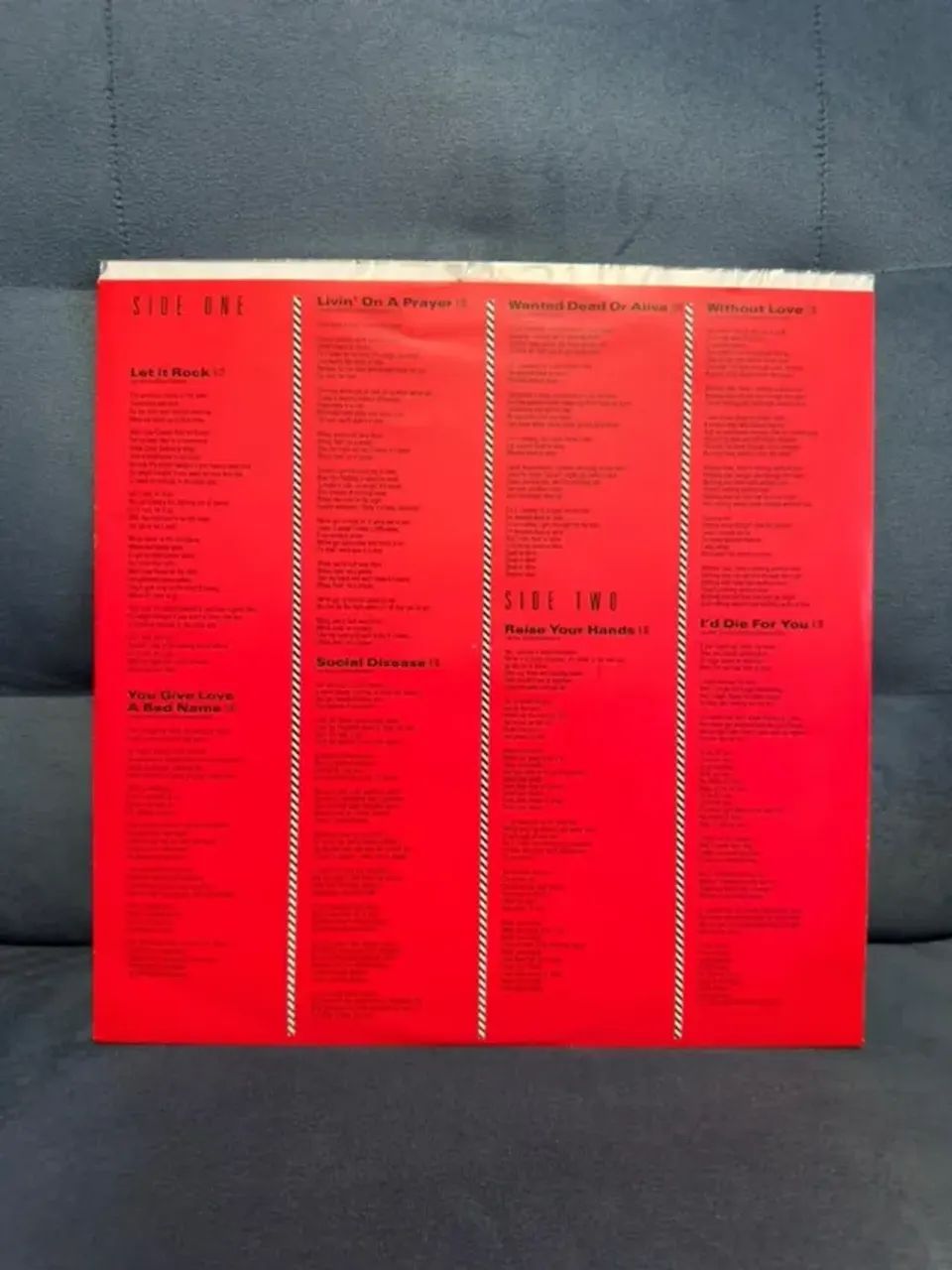 Vinil Bon Jovi Slippery When Wet (Vermelho) - Foto 5