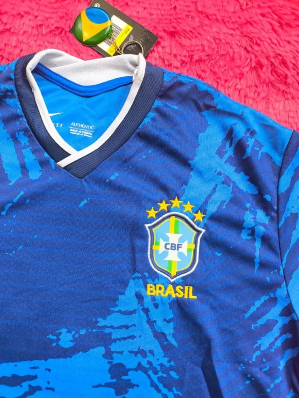 Camisa do Brasil Azul Palmeira Linha Premium Torcedor Masculino - Foto 4