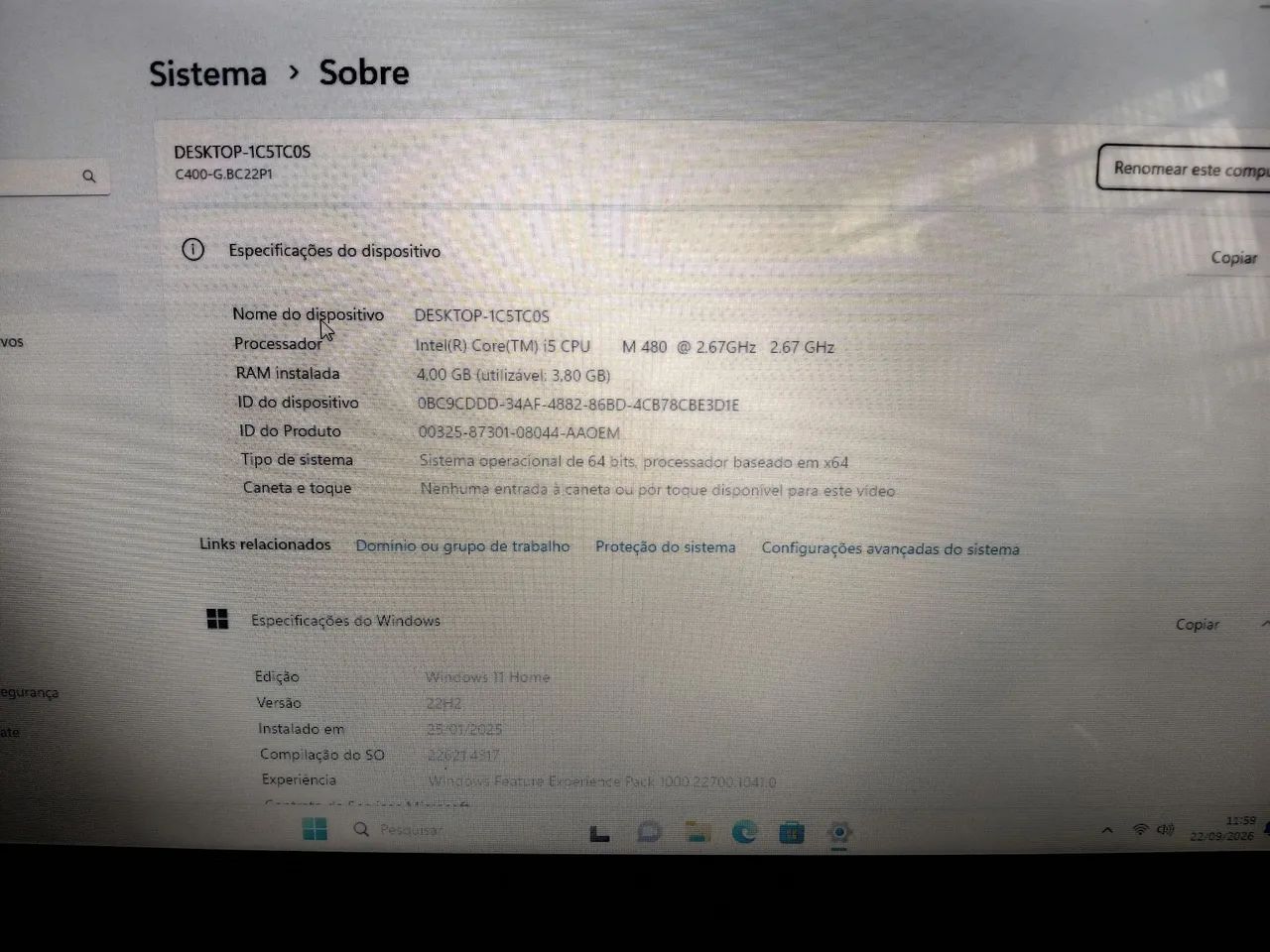 Notebook LG c400 core i5, 4gb ram, SSD 120gb, tela 14 - Foto 4