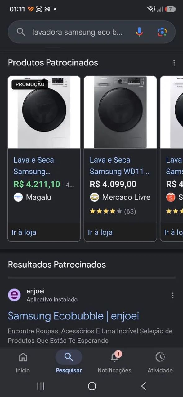 Lava e seca samsung ecobubble  - Foto 3