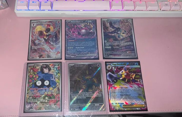 lote de 6 cartas pokémon 
