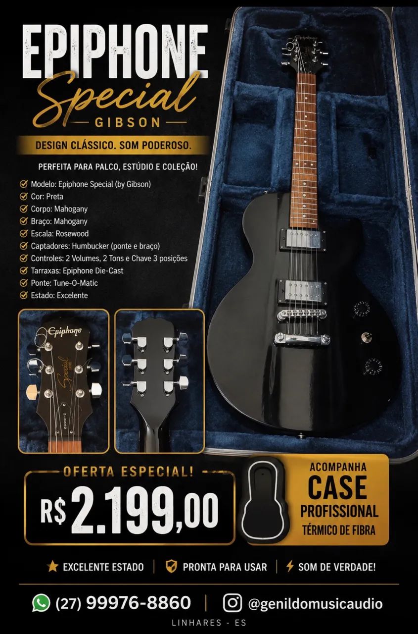 Guitarra Epiphone Special  By Gibson c/ Case  - Foto 3
