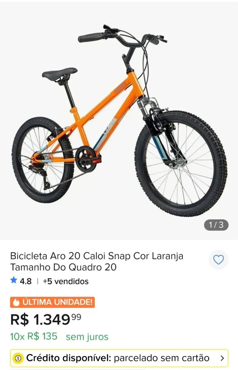 Bicicleta caloi aro 20