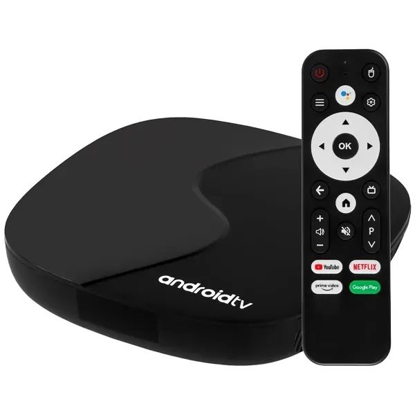 Tv box V96 com Google TV e voz, incluso 1 mês Grátis do UniTV. 