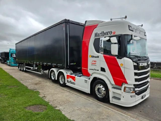 Scania R450 6x2 Ano 21 Euro 5 Automático Top + Sider Noma 30 plt 15.20 x 2.80 Sem pneus - Foto 6