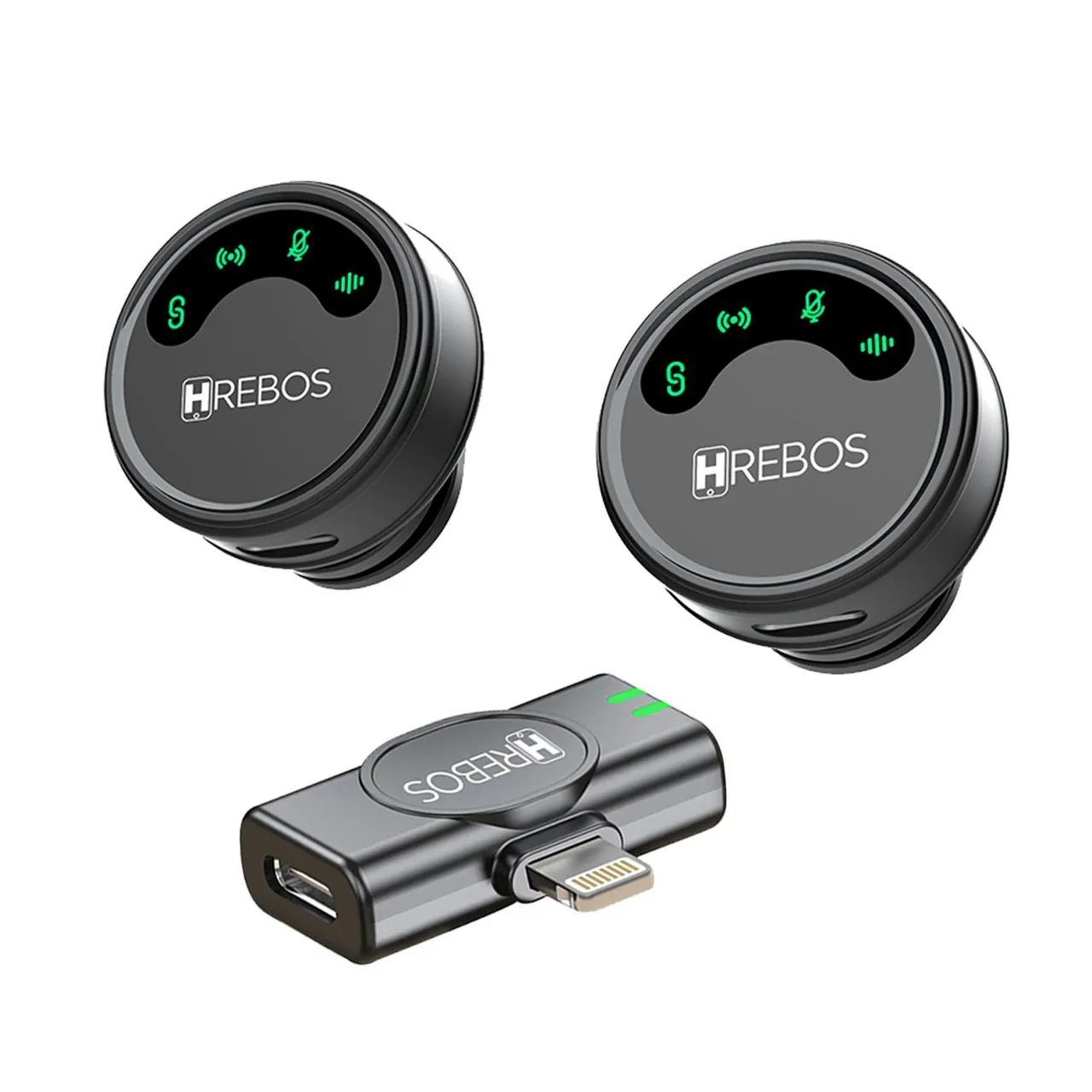 Microfone Lapela Duplo com Transmissor AirMic Lightning iPhone Microfone Lapela Duplo com Transmissor AirMic Lightning iPhone